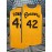 Men's #42 Yellow Basketball Jersey - Breathable Embroidered Polyester, Round Neck, S-3XL, Perfect for Team Sports, Casual Wear, and Outdoor Activities, Team Sports Clothing | Bold Number Design | Embroidered Detailing