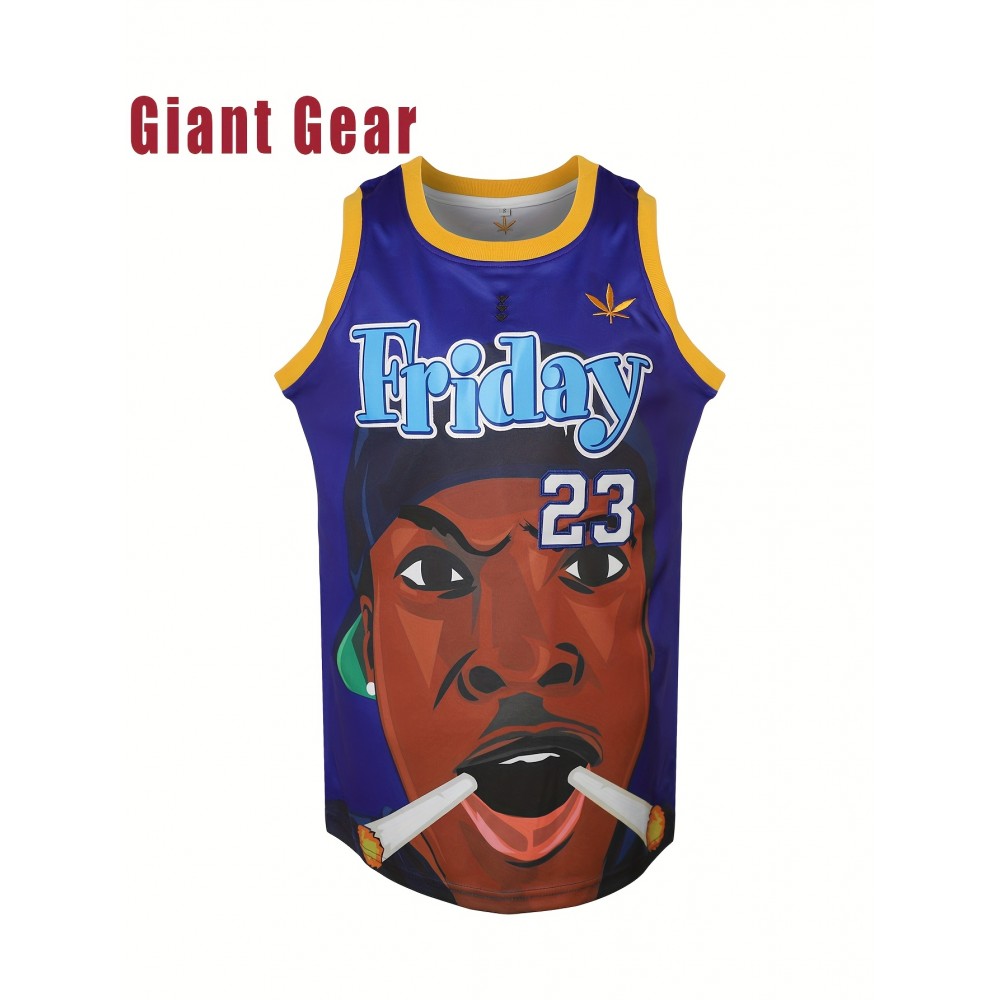 Men's #23 Purple Basketball Jersey - Breathable Polyester V-Neck with Embroidered Friday & Number 3 Design, Loose Fit for Team Sports, Training, Casual Wear (Sizes S-3XL), Sports Training Gear | Sporty Look | Durable Sports Fabric Men's #23 Purple Basketball Jersey - Breathable Polyester V-Neck with Embroidered Friday & Number 3 Design, Loose Fit for Team Sports, Training, Casual Wear (Sizes S-3XL), Sports Training Gear | Sporty Look | Durable Sports Fabric