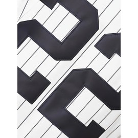 Men'S # 22 White Striped Baseball Sweatshirt S-XXXL