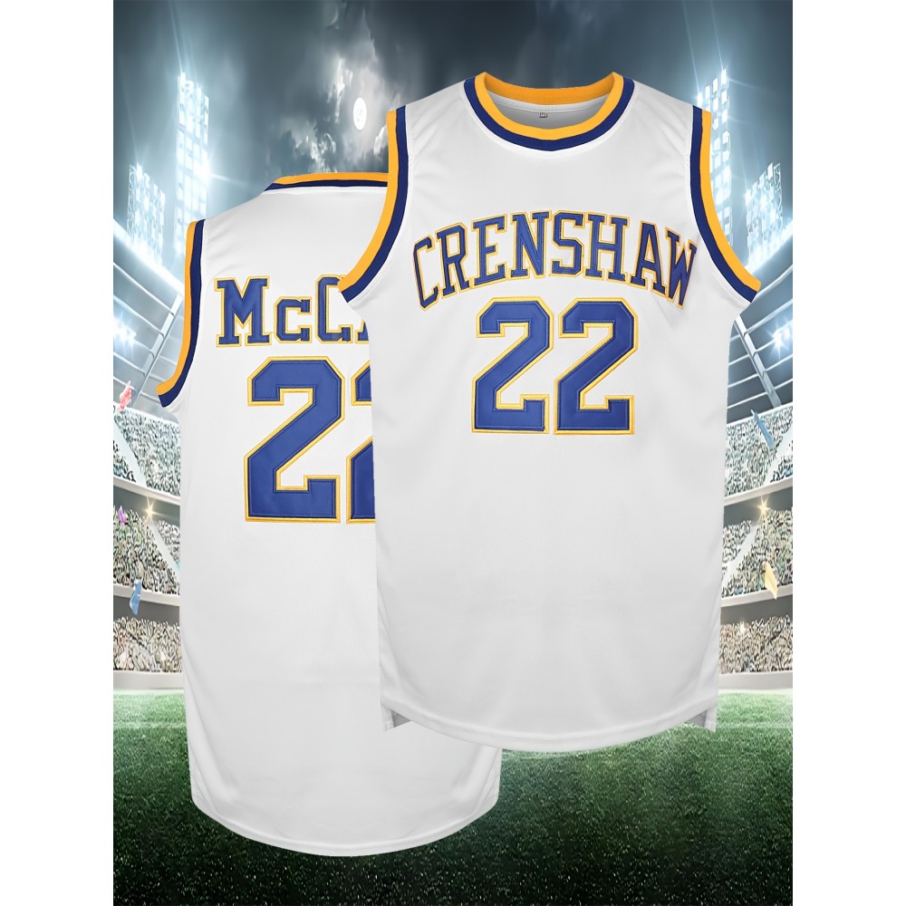 Men's #22 Embroidered Polyester Basketball Jersey, V-Neck Sleeveless Sports Shirt with Retro Bold Lettering & Number Design, Breathable Knit Fabric for Team Sports, Training, Casual Wear - Sizes S-3XL, Sports Jersey | Sporty Look | Breathable Polyester Men's #22 Embroidered Polyester Basketball Jersey, V-Neck Sleeveless Sports Shirt with Retro Bold Lettering & Number Design, Breathable Knit Fabric for Team Sports, Training, Casual Wear - Sizes S-3XL, Sports Jersey | Sporty Look | Breathable Polyester
