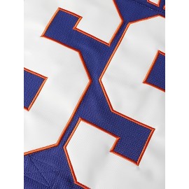 Doug Glatt #69 Halifax Highlanders Vintage Hockey Jersey - Blue & Orange Retro Design,, Moisture-Wicking, Lightweight, V-Neck, Long Sleeve, Loose Fit for Sports, Parties & Casual Wear, Hockey Stocking Stuffers