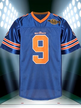 [Everyday Comfort] Men's #9 Blue American Football Jersey, V-Neck,, Polyester, Sizes S-XXXL - Ideal for Team Sports, Casual Wear & Training