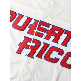 Men'S Puerto Rico #21 Vintage Baseball Jersey