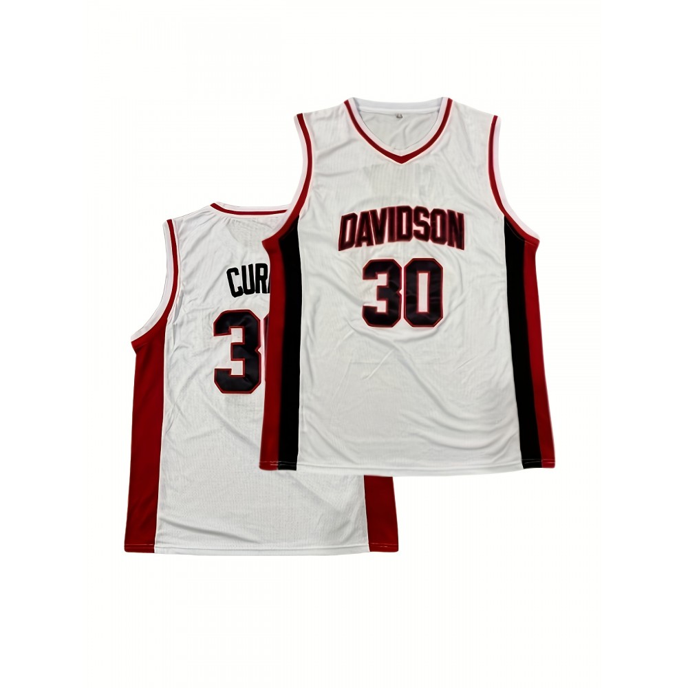 Men'S #30 White Vintage Basketball Jeresys Stitched Name And Number S-3XL Men'S #30 White Vintage Basketball Jeresys Stitched Name And Number S-3XL