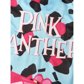 Men'S American Basketball Suit, Pink Leopard Spotted Blue Basketball Suit, Street Cool, Suitable For Beach Outings In Spring, Summer, And Autumn