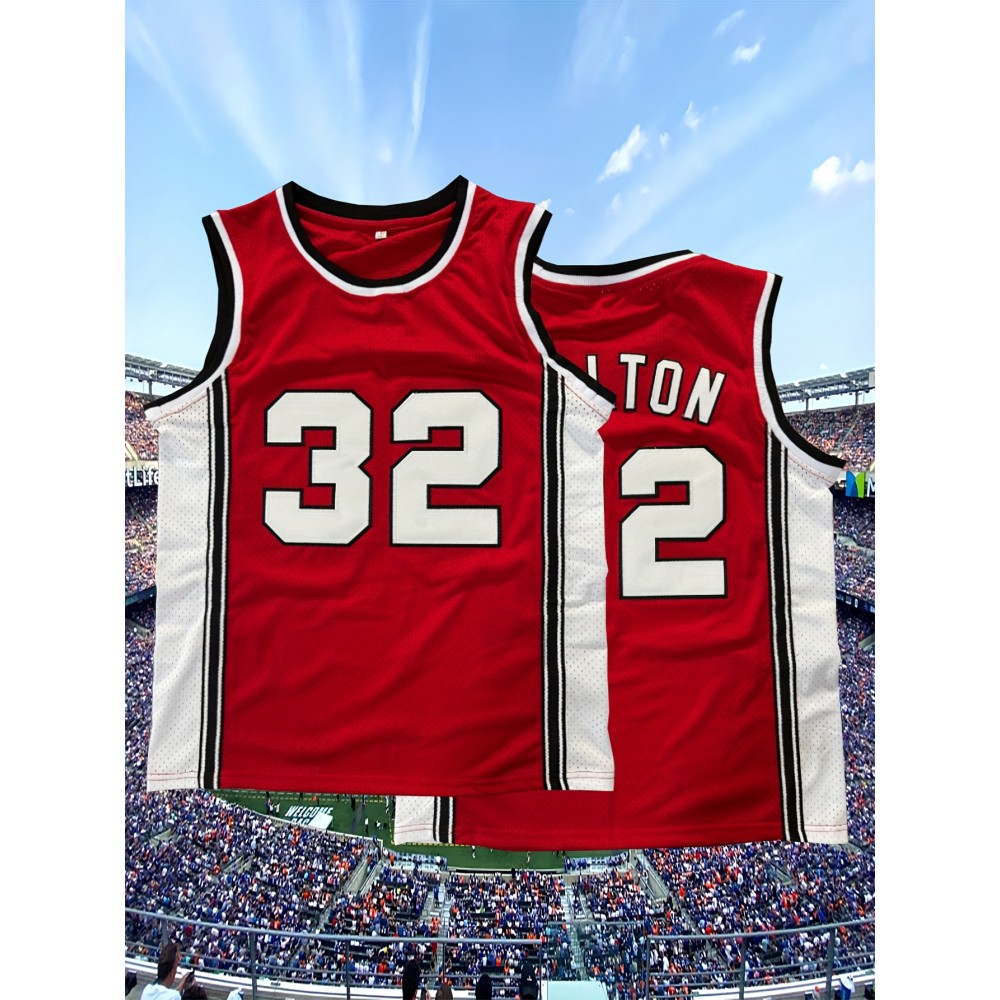 Men'S # 32 Classic Red Retro Embroidered Sleeveless Basketball Shirt - Breathable And Moisture Absorbing, Perfect For Team Training And Competitions, Sizes From S-XXXL Men'S # 32 Classic Red Retro Embroidered Sleeveless Basketball Shirt - Breathable And Moisture Absorbing, Perfect For Team Training And Competitions, Sizes From S-XXXL
