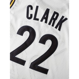 Caitlin Clark #22 Indiana Fever Basketball Jersey - White, Sleeveless, Breathable Mesh Fabric, Moisture-Wicking, Lightweight & Comfortable for Sports, Parties, and Casual Wear