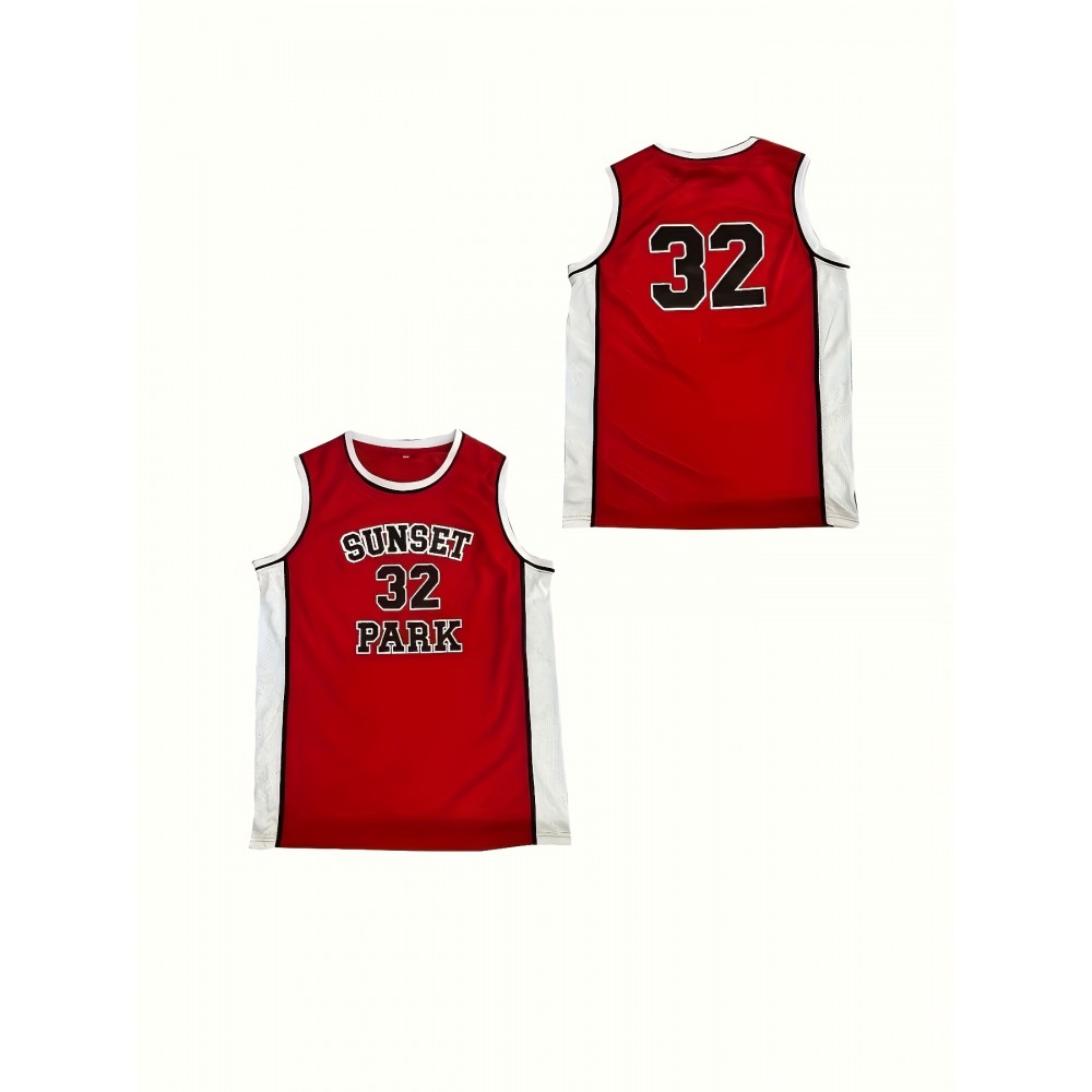 Men'S #32 Vintage Red Basketball Jeresys Stitched Name And Number S-3XL Men'S #32 Vintage Red Basketball Jeresys Stitched Name And Number S-3XL
