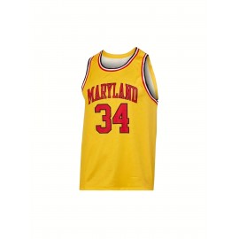Men'S #34 Vintage Basketball Player Jersey