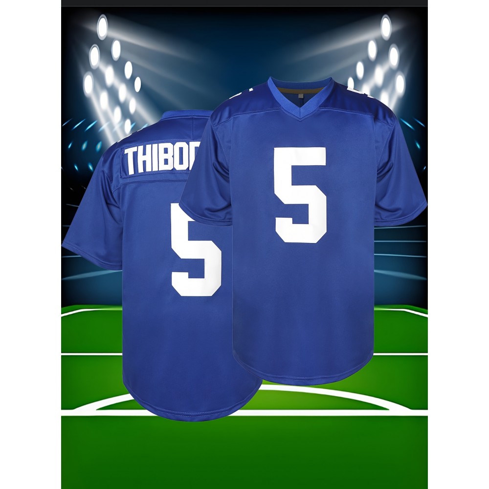 Men'S # 5 Embroidered Polyester Football Shirt V-neck Sports Shirt Suitable For Leisure And Outdoor Activities 100% Polyester Knitted Fabric Loose Fit Suitable For Training Beach Parties Spring/Summer Autumn Men'S # 5 Embroidered Polyester Football Shirt V-neck Sports Shirt Suitable For Leisure And Outdoor Activities 100% Polyester Knitted Fabric Loose Fit Suitable For Training Beach Parties Spring/Summer Autumn