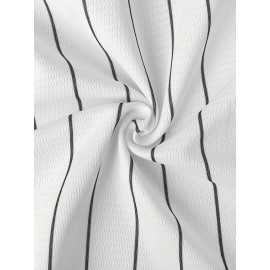 Men'S # 22 White Striped Baseball Sweatshirt S-XXXL