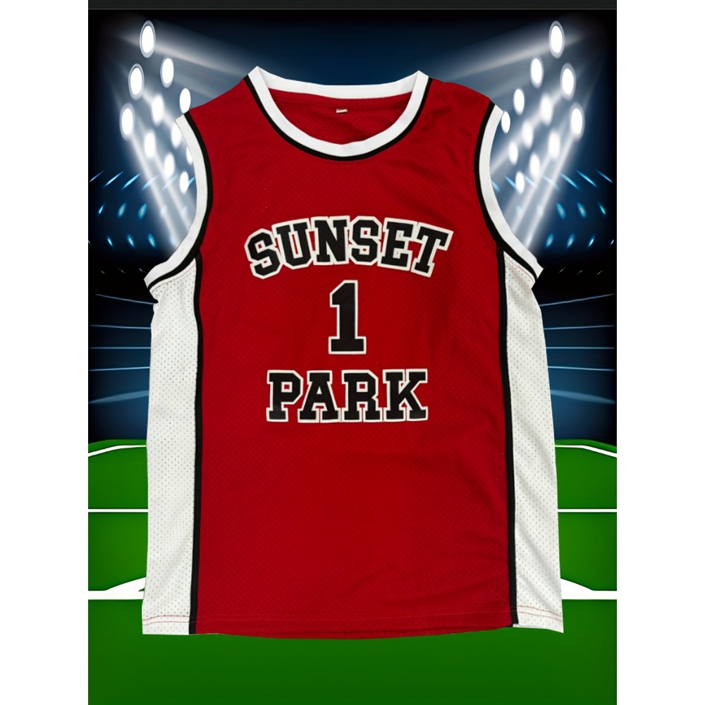 Men's #1 Basketball Jersey - Breathable Mesh Polyester V-Neck Sports Shirt with Details, Perfect for Team Sports, Casual Wear, and Fan Events, Best for Christmas Men's #1 Basketball Jersey - Breathable Mesh Polyester V-Neck Sports Shirt with Details, Perfect for Team Sports, Casual Wear, and Fan Events, Best for Christmas