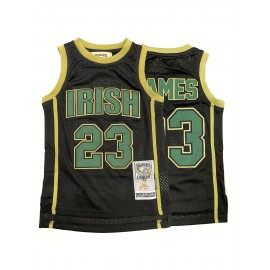 Kids Sport Jerseys Youth for Boys Girls#23 High School Basketball Jersey, 5-14Years black