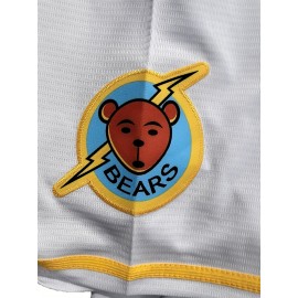 Youth Baseball Jersey #3 - White & Yellow Varsity Style, 