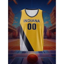 Customizable Youth Basketball Jersey - Personalized Name & Number, Breathable Athletic Vest for Team Training, Outdoor Sports, and Casual Wear, Perfect for Boys and Girls, Basketball Accessories, Team Sports Gear, Sporty Design, Comfortable Fit
