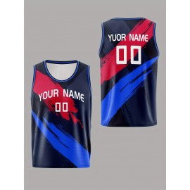 Customizable Kids Basketball Vest, Polyester 100% Knit Fabric, Breathable & Washable, All Over Print, Loose Fit for Boys & Girls, Ideal for Training, Parties, Outdoor Sports - Spring/Summer/Fall