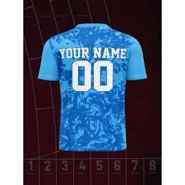 Customizable V-Neck Youngsters's Soccer Shirt - Comfortable Fit for Sports, Leisure & Outdoor Running with Personalized Name and Number, Top, Sports