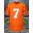 Men's #7 Embroidered Orange Football Jersey - V-Neck, Loose Fit Mesh Fabric, Breathable & Stylish for Spring, Summer, Fall Sports & Casual Wear